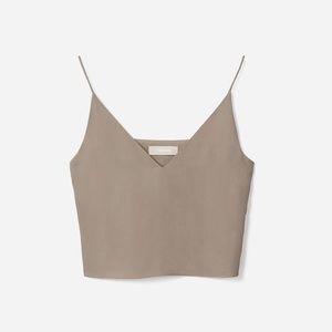 NWT everlane silk crop cami size 10